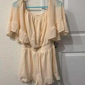 Women’s apricot dressy romper